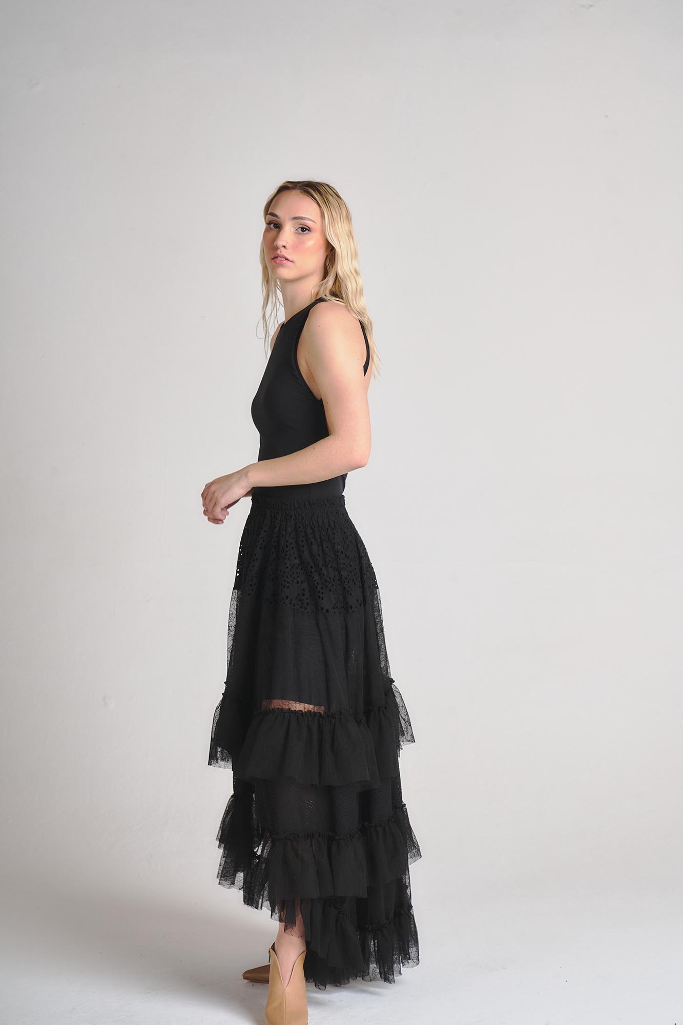 FALDA MIRLO NEGRO